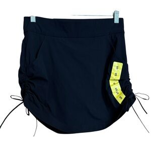Columbia Black Athletic Athleisure Workout Casual Ruched Tie Side Skort NWT S